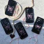 قاب موج پروانه صورتی بدون آویز  کد RC0310005