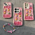 قاب عروسک برجسته طرح rich girls همراه با آویز