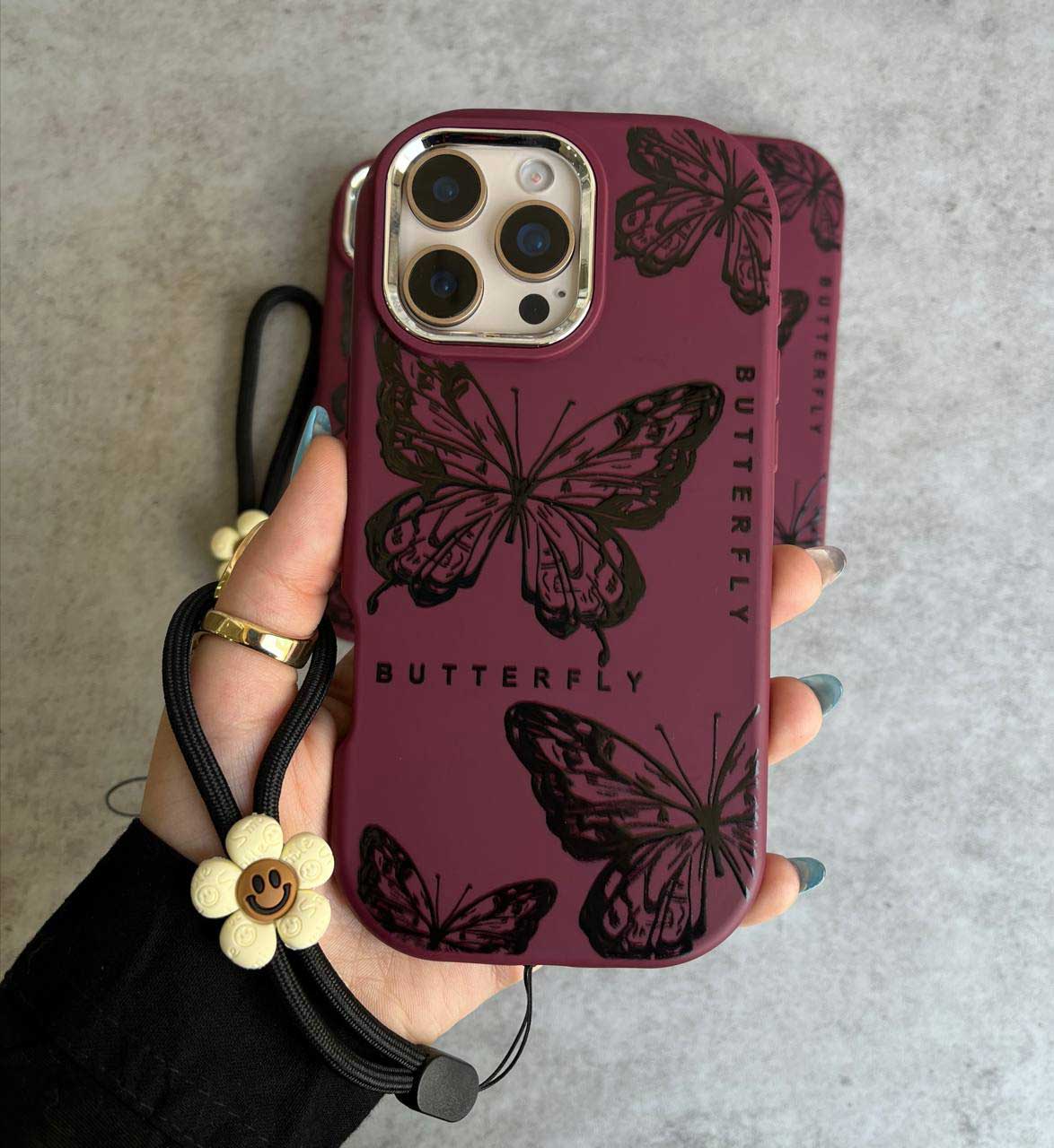 555 قاب cherry butterfly همراه با آویز - تصویر 1