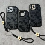 قاب black flowers همراه با آویز
