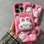 قاب سلیکونی خرگوش صورتی